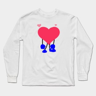 strong heart with two hands Long Sleeve T-Shirt